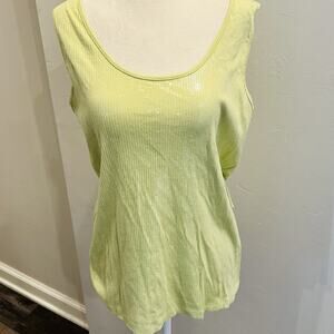 Dana Buchman Designer Sequin Green Tank Top Size Large (A0125)
